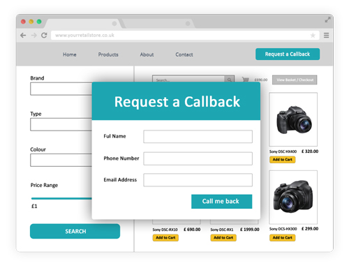 Request a callback / click to call